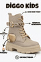 Chain Detailed Girls' Boots with Fleece Inside, Zippered Casual Boots, Light Sole - 3