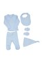 Unisex Blue Tied Hat Hospital Discharge Set of 5 - 7