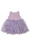 Baby Girl Purple Frozen Elsa Printed Crown Tulle Dress - 4