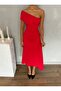 One Shoulder Skirt Asymmetrical Cut Body-Hugging Long Lunara Evening Dress - 7