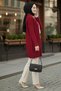 Pocketed Knitwear Cardigan R4442 Red