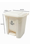 20L Plastic Pedal Trash Bin with Lid, Durable Waste Basket for Kitchen | Easy-Clean Household Dustbi - 4