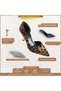 Leopard Patterned Stiletto 9 cm Gold Heel Pointed Toe Vegan Women's Heeled Shoes Daily Special Occasion - 2