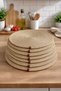 6 Piece Wicker Color Supla Set, Modern American Service, Stylish Presentation Plate (32cm) - 2