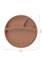 Vacuum Base Silicone Food Plate Portion - Woody Brown - 3