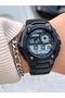 Brand Water Resist, Alarm, Lighted, Black Silicone Strap Sports Men'S/Wrist Watch - 2