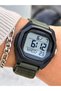 Brand Water Resist, Alarm, Illuminated, Green Velcro Strap Square Sports Men'S/Wrist Watch - 2