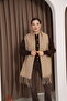 Soft Textured Tasseled Knitted Women's Scarf Shawl Shoulder Wrap - 3