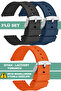 Tcl Movetime MT42-MT42X Family Watch Compatible Silicone Cord Strap Set of 2