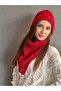 Hand Knitted Soft Women's Beanie Neck Collar Set Pink Light