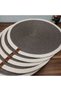6 Pieces Dark Mink Ecru Serving Tray / American Serving Tray 1 Piece Bread Basket - 4