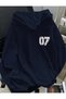 Unisex Men's/Women's Colorful 07 Special Printed Cotton Oversized Hooded Sweatshirt - 2
