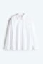 Oversized linen-blend shirt