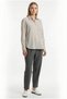 Women's Brown Striped Oversized Shirt - Striped Along the Length, Relaxed Fit, Medium Length - 3