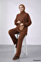 Balloon Sleeve Wide Leg Bottom Top Women's Knitwear Hijab Set - 4