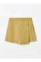 Original Standard Fit Plain Linen Blend Women's Short Skirt - 5