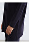 Two Mt Shop Quality Lcw Modest Navy Blue Knitwear Plain Loose & Baggy Women's Tunic - 3