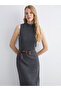 Esvab • Modern & Distinctive High Collar Slit Knit Dress - 3