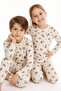 Long-Sleeved Patterned Kids Pajama Set #printedkidspajamas #laundrygarden #astronautpatternpajamas