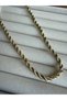 "Gold Colored Thick Twist Chain Model Women's Necklace"