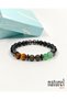 Original Leo Zodiac Natural Stone Bracelet |   Aventurine-Ocher-Eyes-Pyrite-Onyx - 6