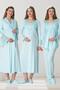 Mecit 5355 Turquoise Maternity Dressing Gown Pajamas Nightgown Set