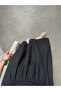 Long Elastic Waist Skirt with Flannel Pockets, Non-See-Through Poplin Fabric Seasonal Skirt (90cm) - 7