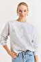 Women's Ribbon Embroidered Sweater Three Thread Black - 2