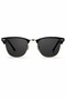 Clubmaster Unisex Black Uv400 Glass Ce Certificated Sunglasses - 5