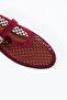 Cody Burgundy Big Mesh Belt Detailed Babet - 6