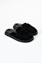 066-23026 Black Genuine Leather Slippers - 2