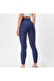 Women's Navy Blue Color Inside Fleece-Lined High Waist Shaping / Sculpting Tights - 3