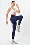 Women's Navy Blue Color Inside Fleece-Lined High Waist Shaping / Sculpting Tights - 4