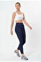 Women's Navy Blue Color Inside Fleece-Lined High Waist Shaping / Sculpting Tights - 8