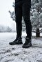 Black Outdoor Trekking Men's Sports Boots - 4