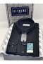 Slim Fit Long Sleeve Washable Gabardine Gift Boxed Men's Shirt Fs-001364 - Black - 3