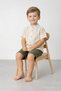 Stylish Patterned Shirt Striped Waist-Adjustable Short-Sleeve Shorts 2-Piece Set for Kids and Baby Clothing Special - 4