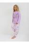 Girl's Long Sleeve 100% Cotton Pajama Set Happy Life - 2