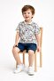 Lakos Style Palm Print Adjustable Short Sleeve Shorts Set for Kids and Baby - 3