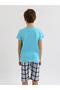 Male Child Short-Sleeve Capris 100% Cotton Pajamas Set Hello Weekend - 4