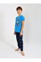 Male Child Short-Sleeve 100% Cotton Pajama Set League - 3
