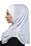 وشاح عمامة جاهز برباط مطوي عملي حجاب حجاب - غطاء صلاة - أبيض - 3