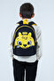 Black and Yellow Teddy Bear Face Unisex Children's Kindergarten Backpack – Nursery Bag with Cute Animal Figures - 3
