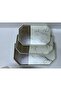 A set of trays of different sizes, melamine marble, for hospitality and serving