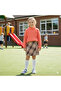 Girl's Plaid Scottish Patterned Skirt-Shorts Midi Length Elastic Waist - 7