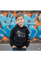 Boys' Hooded Printed Black Sweatshirt - with Pockets, Cotton, Comfortable - 5