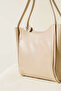 Beige Large Size Women's Shoulder and Shoulder Bag with Zipper - Stylish and Modern Design - 5