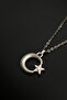 Steel Chain Moon Star Necklace - 2