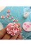 Mini Rose Flower Silicone Mold - 3.5cm, Stone Powder Soap Plaster Candle, K-090 - 6