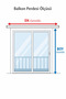 Balcony Curtain with Cornice 300 Gr/M² Cotton Fabric Outdoor Curtain with Tiebacks and Side and Bottom Fixings - 4